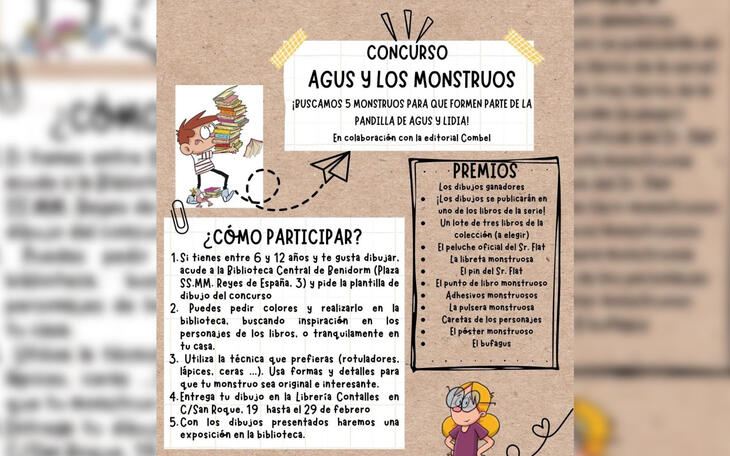 La Red de Bibliotecas participa en un concurso de dibujo infantil para encontrar a los mejores monstruos